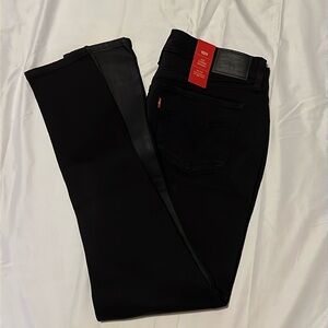 NWT Levis Women's 535 Super Skinny Jeans Two Toned Black/Gray Denim Size 32